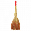 Веник сорго 6-ти ЛУЧЕВОЙ, утяжка проволокой, ЛЮБАША ЛЮКС, ручка в пленке, длина 85 см, 609580
