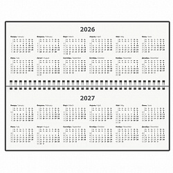 Планинг датированный 2026 285х112 мм, STAFF, гребень, картонная обложка, 64 л., "Сад магнолий", 117365