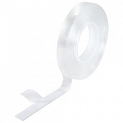 Многоразовая двухсторонняя прозрачная крепежная лента, скотч NANO tape, 5 м x 1 см, толщина 1 мм, WBZ (ВБЗ), 700424