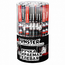 Ручка стираемая гелевая с принтом FUNSTER (ФАНСТЕР) "MANGA ANIME", СИНЯЯ, корпус ассорти, игольчатый наконечник 0,5 мм, линия 0,35 мм 144413