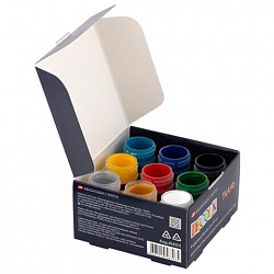 Краски по ткани акриловые "Декола", 9 цветов по 20 мл, в банках, Невская Палитра, 4141111