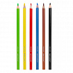 Карандаши цветные BRAUBERG PREMIUM, 6 цветов, трехгранные, грифель 3,3 мм, натуральное дерево, 181650