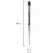 Стержень шариковый BRAUBERG, тип PARKER, металлический, 98 мм, линия письма 0,5 мм, подвес, черный, 170200