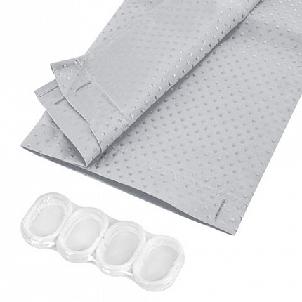 Шторка для ванной ПОЛИЭСТЕР, 180х200 см, кольца в комплекте, СЕРЫЙ БРИЛЛИАНТ, PRIMILA (ПРИМИЛА), 700094