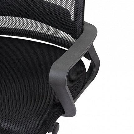 Кресло CROMEX (КРОМЕКС) "Basic CH-698", с подлокотниками, механизм качания, сетка/ткань TW, черное, 533069