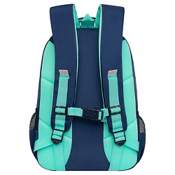 Рюкзак GRIZZLY школьный, анатомическая спинка, 2 отделения, для девочек, "AZURE", 40х25х13 см, RG-564-4/1