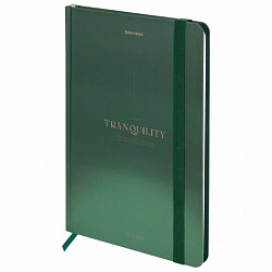 Блокнот с резинкой в клетку 96 л., А5 145х203 мм, твердая обложка, BRAUBERG, "Peaceful", 116326