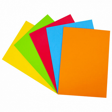 Пористая резина/фоамиран А3, 2 мм, НАБОР, 5 листов, 5 цветов, яркие цвета, ОСТРОВ СОКРОВИЩ, 660618