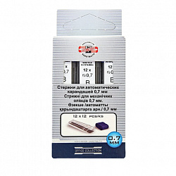 Грифели запасные 0,7 мм, B, KOH-I-NOOR, КОМПЛЕКТ 12 шт., 416200B007PKRU