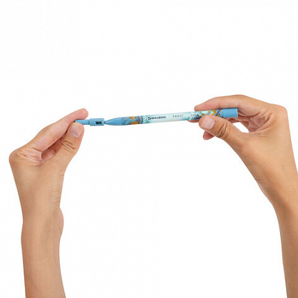 Карандаш механический цанговый 2 мм, BRAUBERG "FROST", HB, встроенная точилка, корпус ассорти, 182062