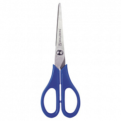 Ножницы BRAUBERG для левши "Left hand", 170 мм, синие, 2-х сторонняя заточка, 236785