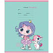 Тетрадь 12 л., ПЗБМ клетка, выборочный лак, "Девочки принцессы" (5 видов), 15762