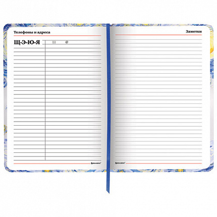 Ежедневник учителя специализированный А5 (215х145 мм) BRAUBERG, 144 л., кожзам, "Звездная ночь", 112709