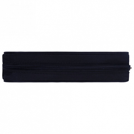 Пенал-косметичка BRAUBERG овальный, полиэстер, "Black", 22х9х5 см, 229271