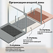 Коврик придверный 60х90 см, СЕРЫЙ, грязезащитный, 430 г/м2, фактурный рисунок АЛМАЗ, ЛЮБАША, 701055