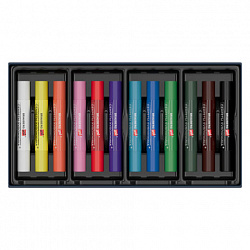 Пастель масляная BRAUBERG ART "Секреты художника", УТОЛЩЕННАЯ, 12 цветов, круглое сечение, 182099