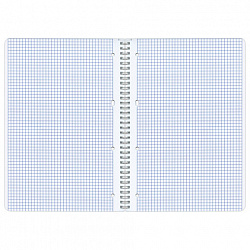 Тетрадь А4, 96 л., ОФИСМАГ, гребень, клетка, обложка картон, ОДНОТОННАЯ, 402794