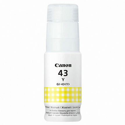 Чернила CANON (GI-43Y) для СНПЧ Pixma G540 / G640, желтые, 8000 стр., оригинальные, 4689C001