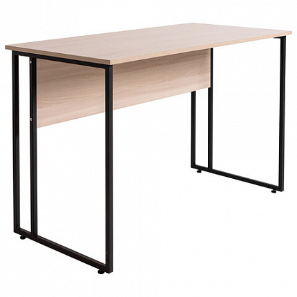 Стол BRABIX "SMART CD-019", 1180х600х770 мм, ЛОФТ, металл/ЛДСП ясень шимо светлый, каркас черный, 641947