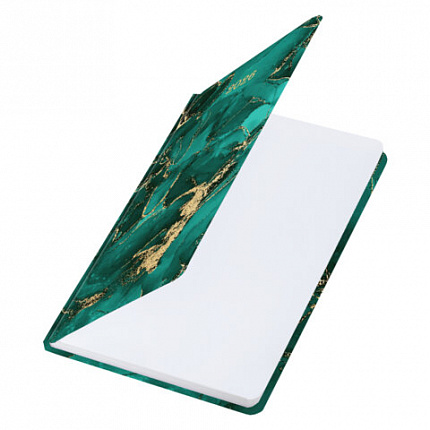 Ежедневник датированный 2026 с резинкой 145х203 мм, А5, BRAUBERG, твердый, фольга, "Мрамор", 117340