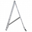 Лестница-трансформер 3-х секционная 3х7 ступеней, высота 4,5 м (3 секции по 1,9 м), нагрузка 150 кг, алюминий, НОВАЯ ВЫСОТА, 1230307