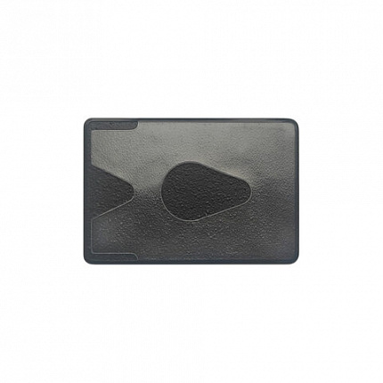 Обложка-карман для карт/картхолдер с вырезом, 64*96 мм, кожзам, черная, ДПС, 2938.ЯК-207
