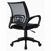 Кресло BRABIX "Fly MG-396", с подлокотниками, сетка, серое/черное, 532085