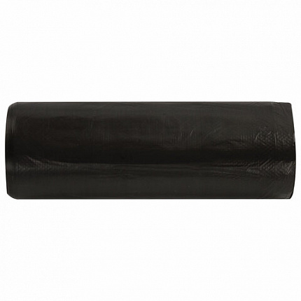 Мешки для мусора 60 л, черные, в рулоне 20 шт., ПНД 12 мкм, 60х70 см, ОФИСМАГ стандарт, 601383