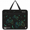 Папка на молнии с ручками BRAUBERG А4, 1 отделение, пластик, 80 мм, "Pixel gamepad", 274497