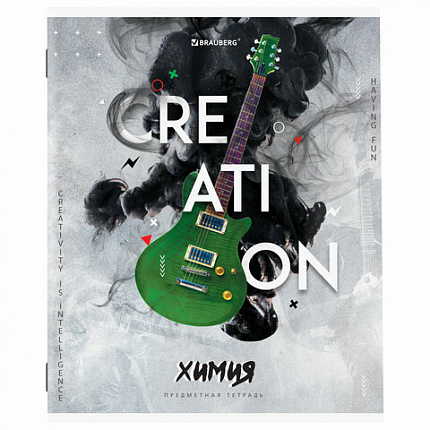Тетрадь предметная SPORT CLUB 48л, обложка картон, ХИМИЯ, клетка, подсказ, BRAUBERG, 404805