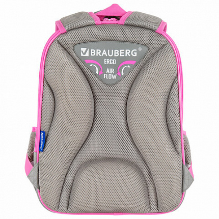 Ранец BRAUBERG QUADRO, 3 отделения, с брелком, Hi there, велюровая панель, 37х28х18 см, 273105