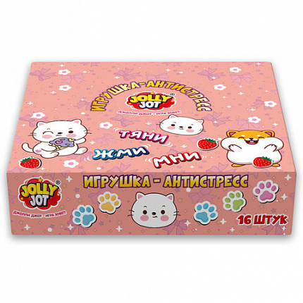 Игрушка-антистресс "ХОМЯЧОК", 6х4 см, ассорти 2 вида, дисплей, JOLLY JOT (ДЖОЛЛИ ДЖОТ), 665783