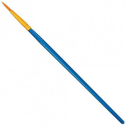 Кисти набор 10 шт., синтетика, синие, № 2/0-8 (Круглые; Овальные; Плоские; Лайнеры), WBZ, 201085