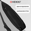 Рюкзак однолямочный HEIKKI SMOOTH (ХЕЙКИ), 2 отделения, черный, 35x20x8 см, 273918