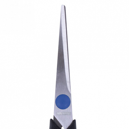 Ножницы BRAUBERG "Soft Grip", 165 мм, черно-синие, резиновые вставки, 3-сторонняя заточка, 230761