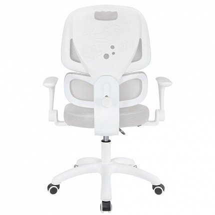 Кресло детское с поясничной поддержкой BRABIX KIDS "MG-225", сетка/ткань TW, серое, 533318