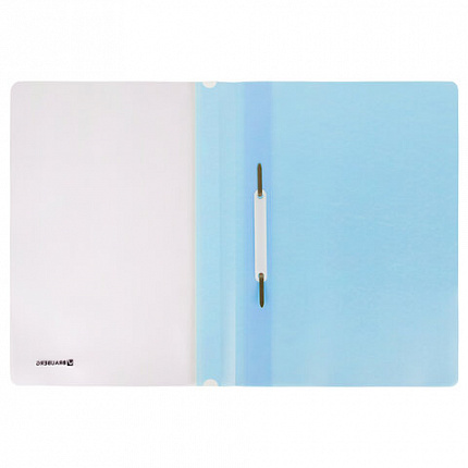 Скоросшиватель пластиковый BRAUBERG "Pastel" А4, 130/180 мкм, аквамарин, 270455