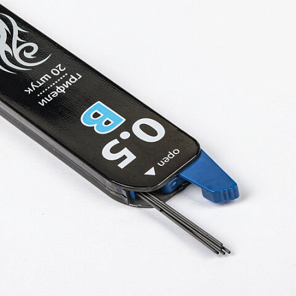 Грифели запасные 0,5 мм, B, BRAUBERG, КОМПЛЕКТ 20 шт., "Black Jack", 180449