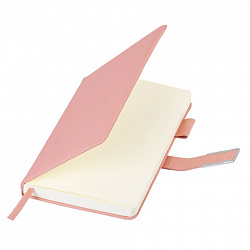 Ежедневник недатированный, А5, 143х210 мм, BRAUBERG "Dainty", под кожу, магнитная застежка, 160 л., розовый, 117143