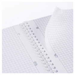 Тетрадь обложка пластик, А4, 80 л., гребень, клетка, HATBER, "LINE NEON" Розовая, 081545, 80Т4В1гр_03033