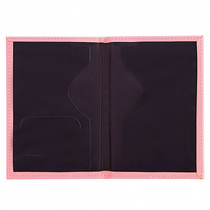 Обложка для паспорта "Passport map", экокожа soft-touch, розовая, STAFF, 238759