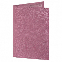 Обложка для паспорта натуральная кожа флоттер, кожаный уголок, пудрово-розовая, BRAUBERG, 238861