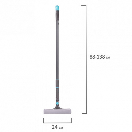 Окномойка вращающаяся со сгоном, телескопическая ручка 88-138 см, ширина 24 см, LAIMA HOME, 606802