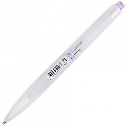 Ручка шариковая автоматическая с грипом BRAUBERG "Herb Time", СИНЯЯ, корпус ассорти, узел 0,7 мм, линия 0,35 мм, синяя, 141286