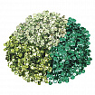 Пайетки для творчества "Классика", оттенки зеленого, 6 мм, 30 грамм, ОСТРОВ СОКРОВИЩ, 661273