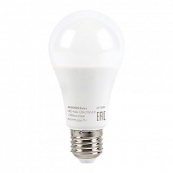 Лампа светодиодная SONNEN EXTRA, 12 (100) Вт, Е27, груша, теплый белый, 30000 ч, LED A60-12W-2700-Е27, 457894