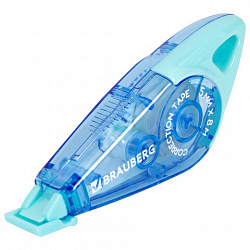 Корректирующая лента BRAUBERG "TRIOS", 5 мм х 8 м, корпус мятно-голубой с подвесом, блистер, 273023