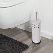 Ершик для унитаза с подставкой, металл, белый, глянцевый, LAIMA, 604962