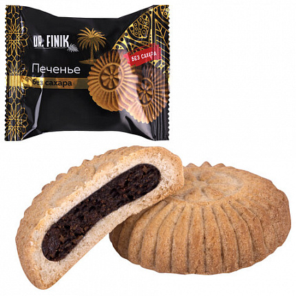 Печенье песочное DR.FINIK "Солнышко" с финиковой начинкой БЕЗ САХАРА, 700 г