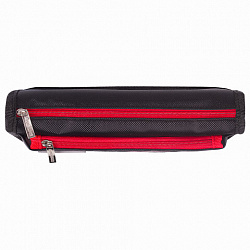 Пенал мягкий ЮНЛАНДИЯ, 2 отделения, полиэстер, "Speed car", черный, 21х6х9 см, 270273